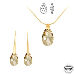 Parure collier et boucles d'oreilles SoCharm orneés de Cristaux Swarovski