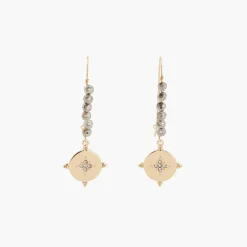 Pendantes Femme Balaboosté Dormeuse Facettes Et Piece Gravee - 3502456531833 Métal Gris