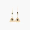 Pendantes Femme Balaboosté Grand Crochet Avec Medaille Pierre Et Perle Heishi - 3502456531895 Métal Noir