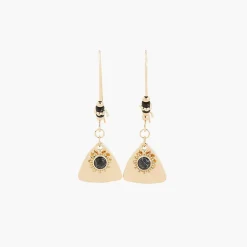 Pendantes Femme Balaboosté Grand Crochet Avec Medaille Pierre Et Perle Heishi - 3502456531895 Métal Noir