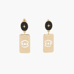 Pendantes Femme Balaboosté Bo Poussette Pdt Retangle Avec Œil - 3502456531826 Métal Noir