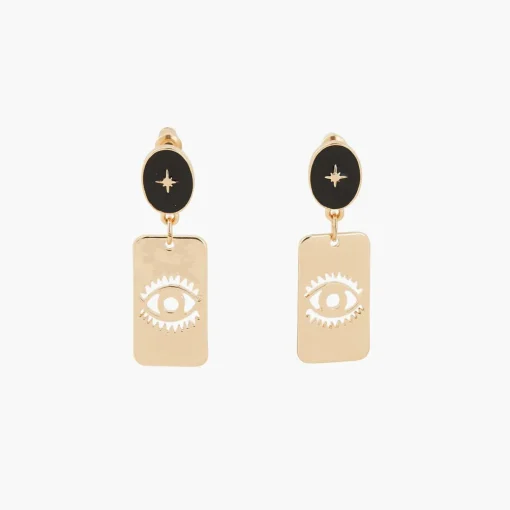 Pendantes Femme Balaboosté Bo Poussette Pdt Retangle Avec Œil - 3502456531826 Métal Noir