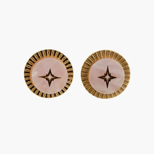 Pendantes Femme Balaboosté Acier Gravée Avec Pierre Et Etoile - 3502456560277 Métal Rose