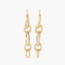 Pendantes Femme Balaboosté Petite Creole Avec Chaine Et Grain De Café Pave - 3502456531611 Métal Doré