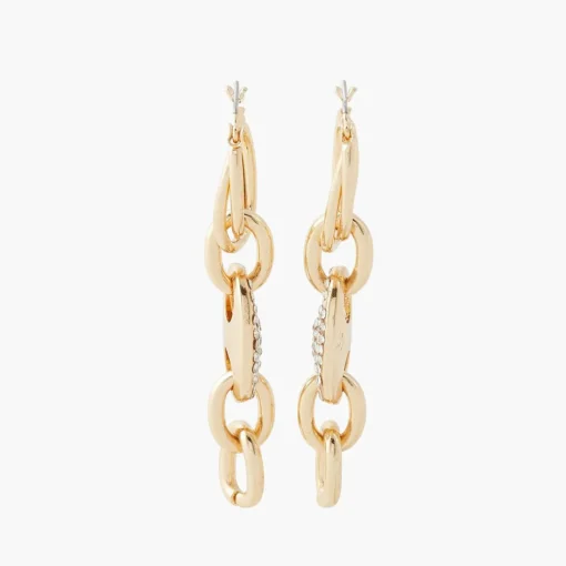 Pendantes Femme Balaboosté Petite Creole Avec Chaine Et Grain De Café Pave - 3502456531611 Métal Doré