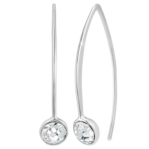 Pendantes So Charm - B3149-ARGENT-CRYS - Boucles D'Oreilles Argentées