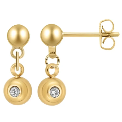 Pendantes So Charm - BD4184-DORE-DIAMANT - Boucles D'Oreilles Dorées