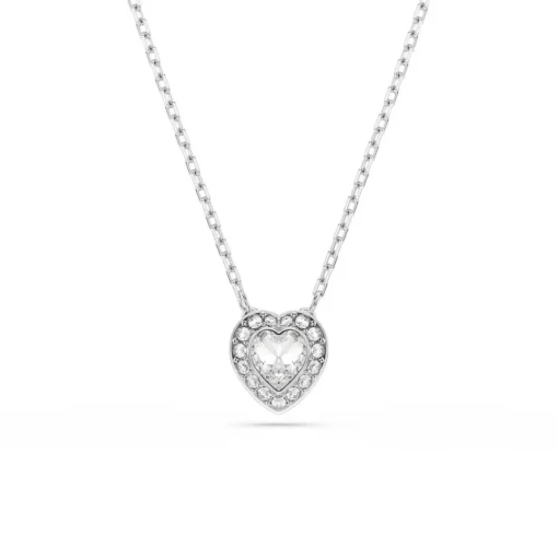 Pendentif Ariana Grande x Swarovski, Tailles variées, Cœur, Blanc, Métal rhodié