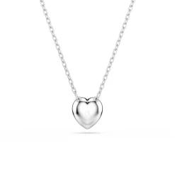 Pendentif Ariana Grande x Swarovski, Tailles variées, Cœur, Blanc, Métal rhodié