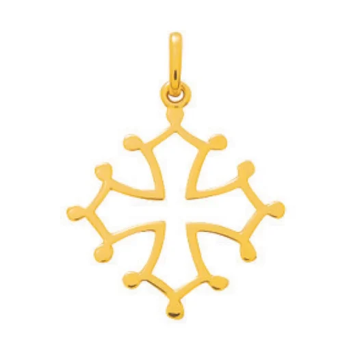 Pendentif Croix occitane or 750/1000 jaune (18K)