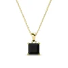 Pendentif Simple Square Or et Noir