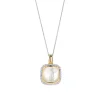 Pendentif Ti Sento - 6828MW Argent Doré Et Doublé Nacre Carré Et Pavage
