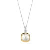 Pendentif Ti Sento - 6829MW Argent Doré Et Doublé Nacre Carré Bélière Pavée