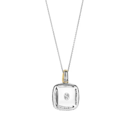 Pendentif Ti Sento - 6828MW Argent Doré Et Doublé Nacre Carré Et Pavage