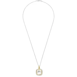Pendentif Ti Sento - 6828MW Argent Doré Et Doublé Nacre Carré Et Pavage