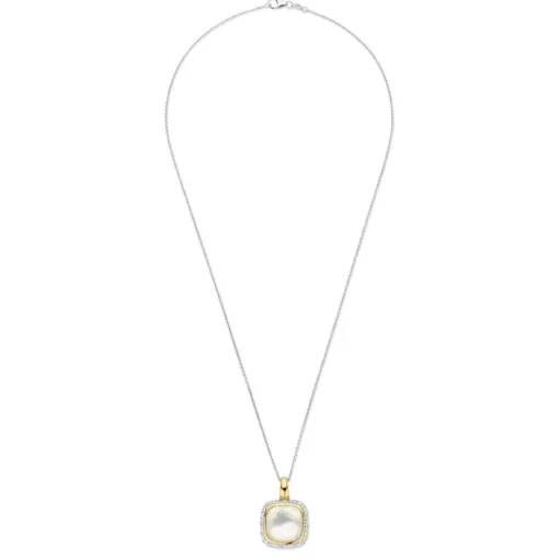 Pendentif Ti Sento - 6828MW Argent Doré Et Doublé Nacre Carré Et Pavage