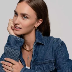 Pendentif Ti Sento - 6829MW Argent Doré Et Doublé Nacre Carré Bélière Pavée