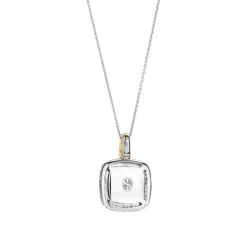 Pendentif Ti Sento - 6828TQ Argent Doré Et Pierre Synthétique Turquoise Carrée Et Pavage Bleu