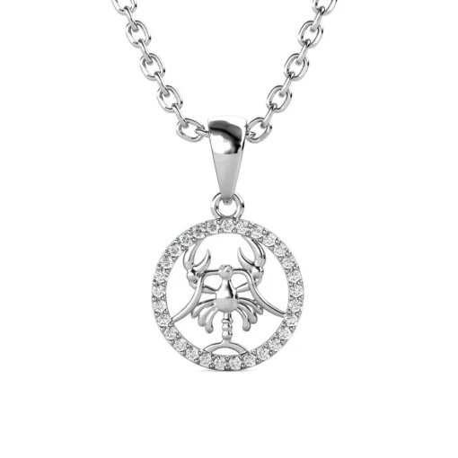 Pendentif Zodiaque Cancer Argenté
