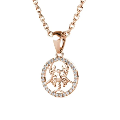Pendentif Zodiaque Cancer Or Rose