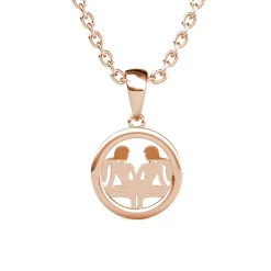 Pendentif Zodiaque Gémeaux Or Rose