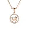 Pendentif Zodiaque Taureau Or Rose