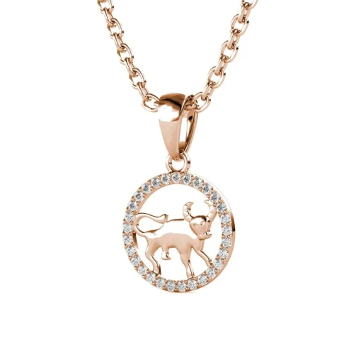 Pendentif Zodiaque Taureau Or Rose