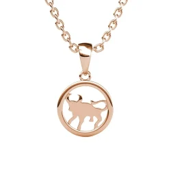 Pendentif Zodiaque Taureau Or Rose