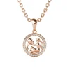 Pendentif Zodiaque Verseau Or Rose