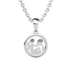 Pendentif Zodiaque Verseau Argenté