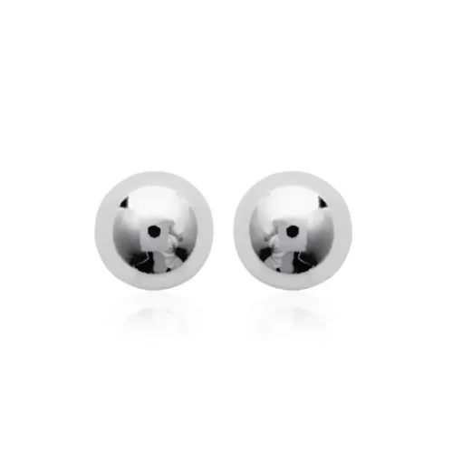 Puces argent femme rhodié boules - W0Y403Y4