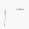 Set De 2 Bijoux D' Oreille Femme Balaboosté Avec Strass - 3502456534186 Métal Doré