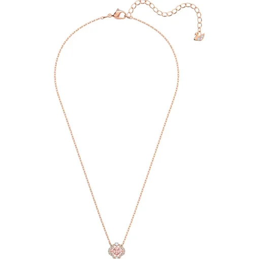 SET Swarovski 5516488 - Set collier et boucles d'oreilles métal rose pierres sertis blanc Femme
