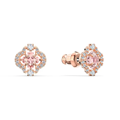 SET Swarovski 5516488 - Set collier et boucles d'oreilles métal rose pierres sertis blanc Femme