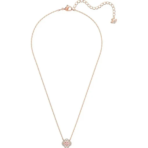 SET Swarovski 5516488 - Set collier et boucles d'oreilles métal rose pierres sertis blanc Femme
