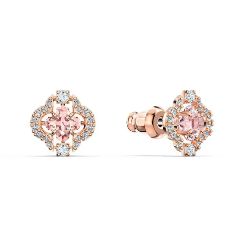 SET Swarovski 5516488 - Set collier et boucles d'oreilles métal rose pierres sertis blanc Femme